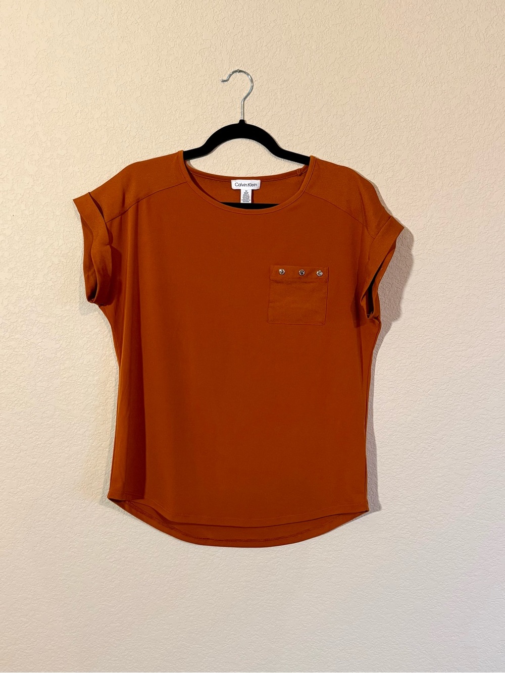 Calvin Klein Rust Orange Blouse